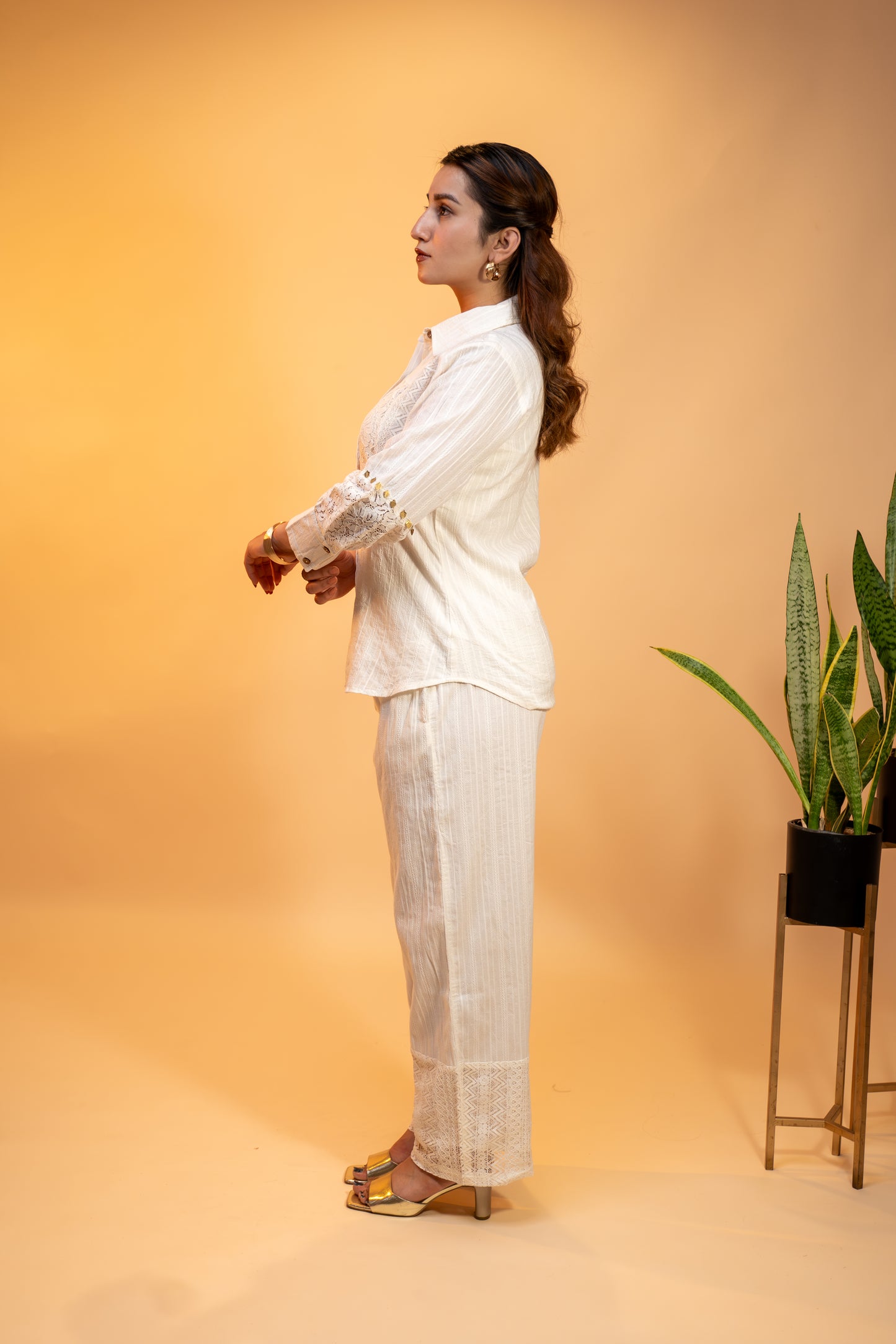 Ivory Italian Satin Co-ord Set