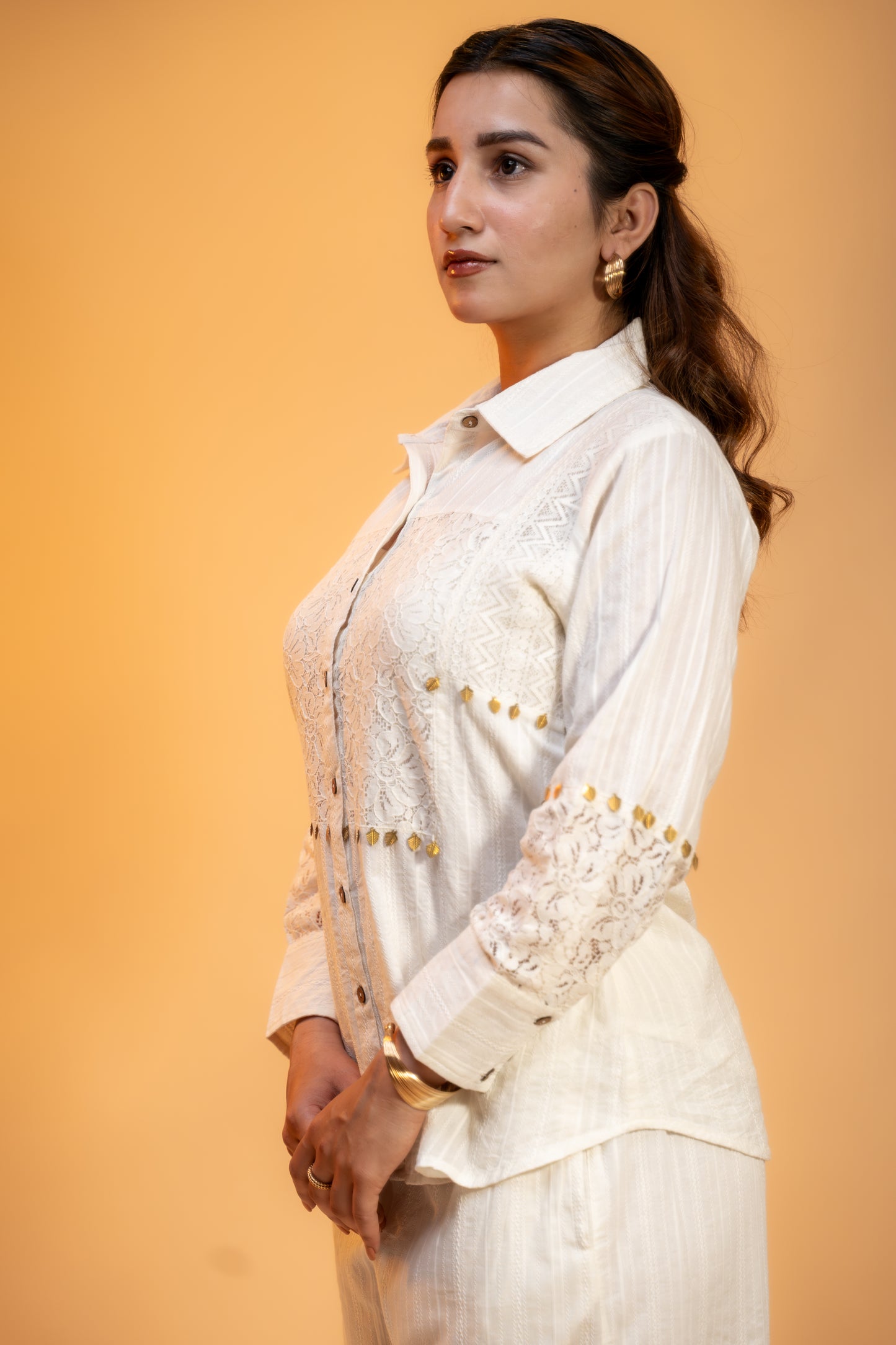 Ivory Italian Satin Co-ord Set