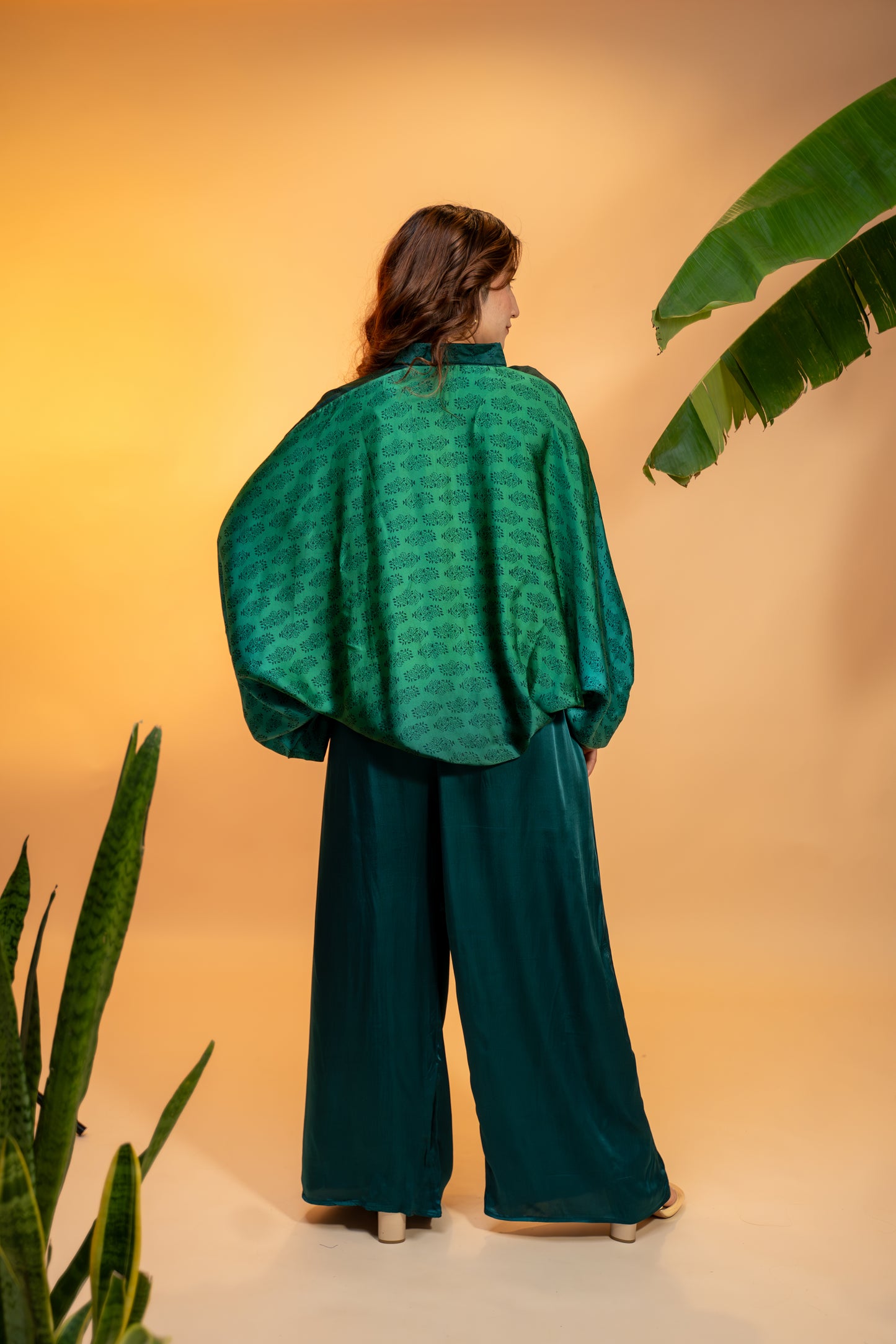 Emerald Italian Silk Co-ord Set