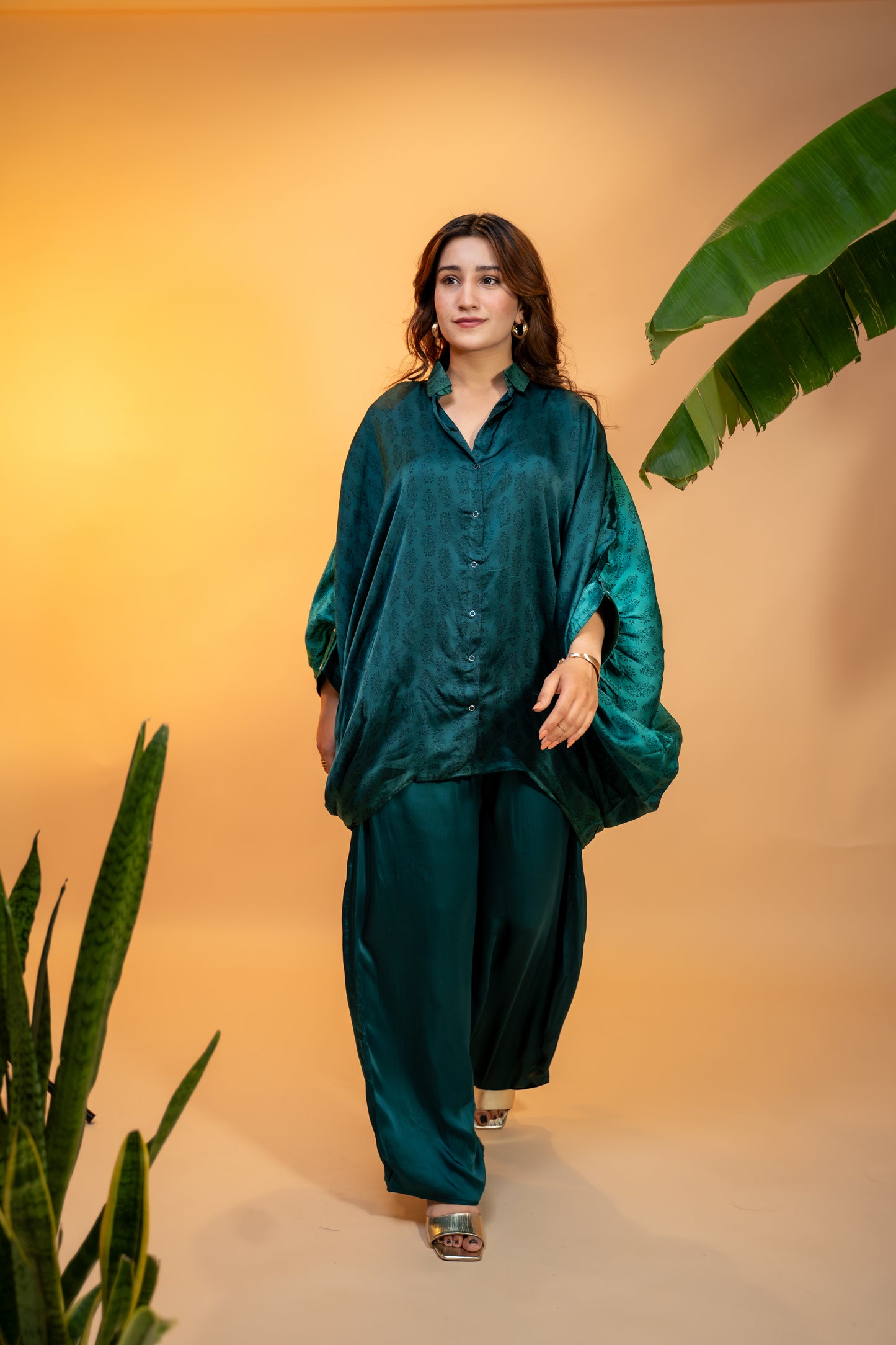 Emerald Italian Silk Co-ord Set