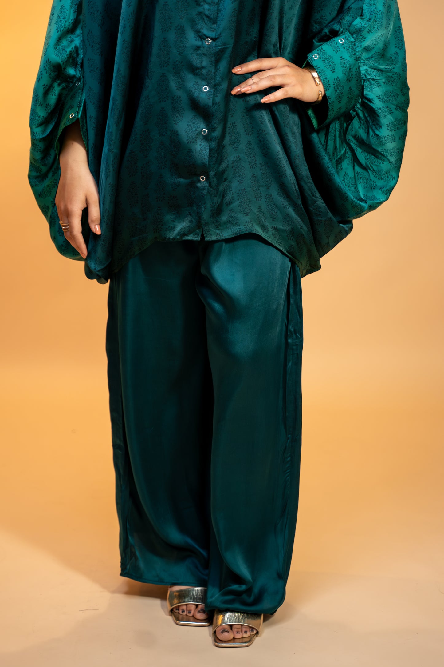 Emerald Italian Silk Co-ord Set