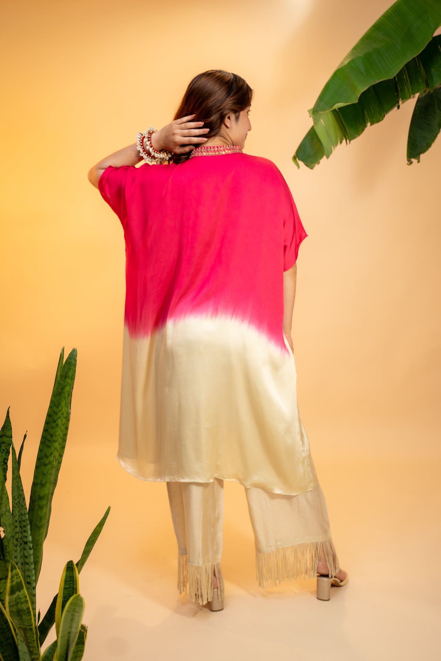 Ombre Italian Satin Kurta Set