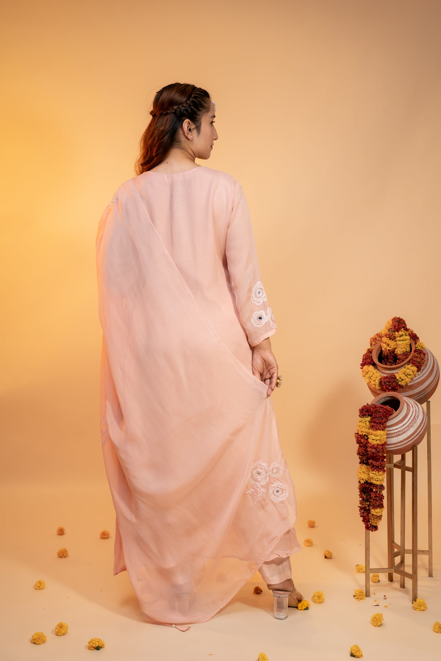 Elegant Pastel Kurta Set with Dupatta