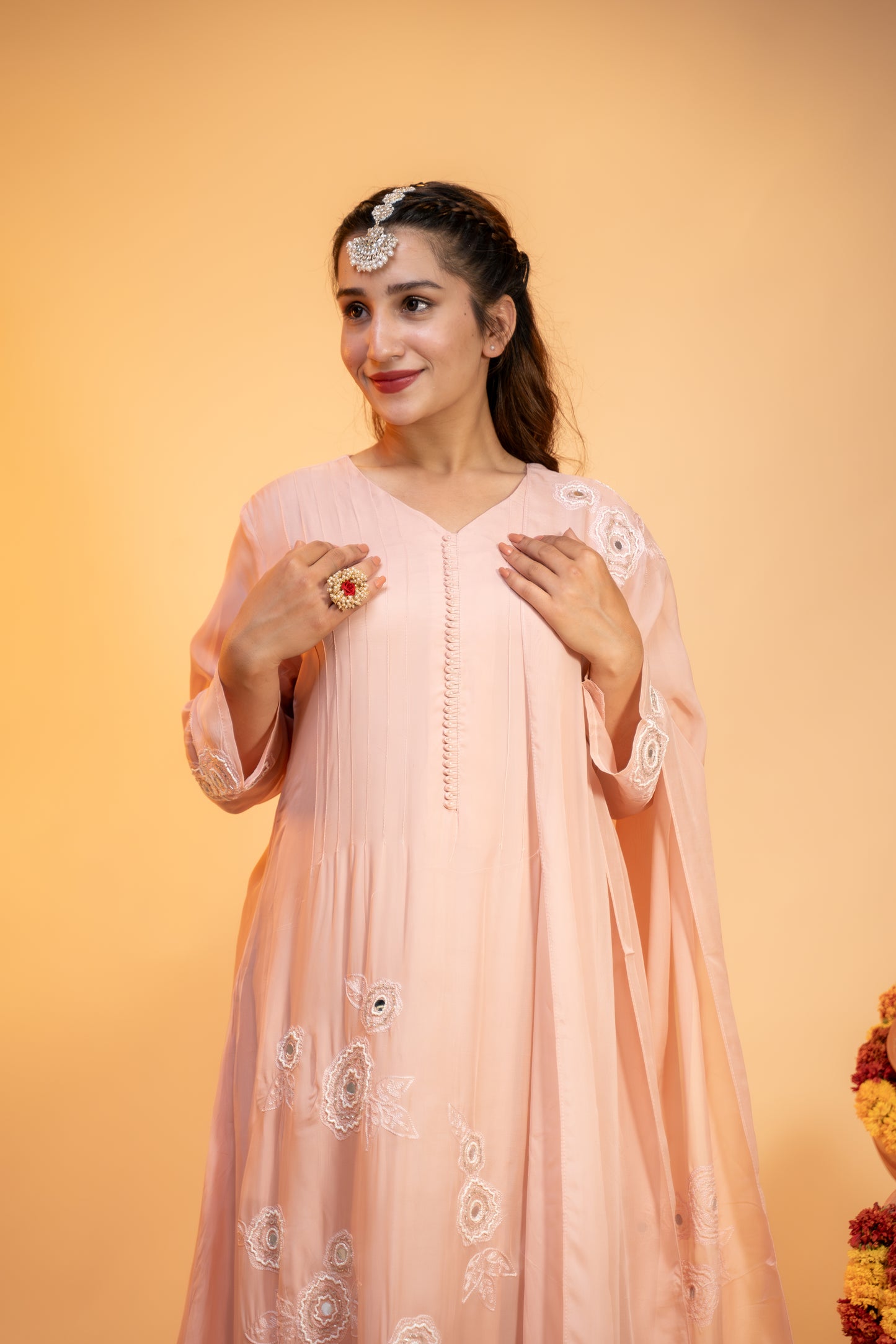 Elegant Pastel Kurta Set with Dupatta