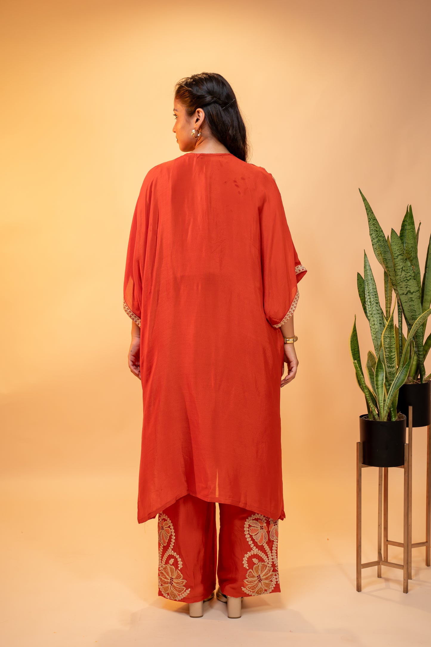 Embroidered Kinon Silk Co-ord Set