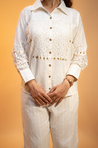 Ivory Italian Satin Co-ord Set