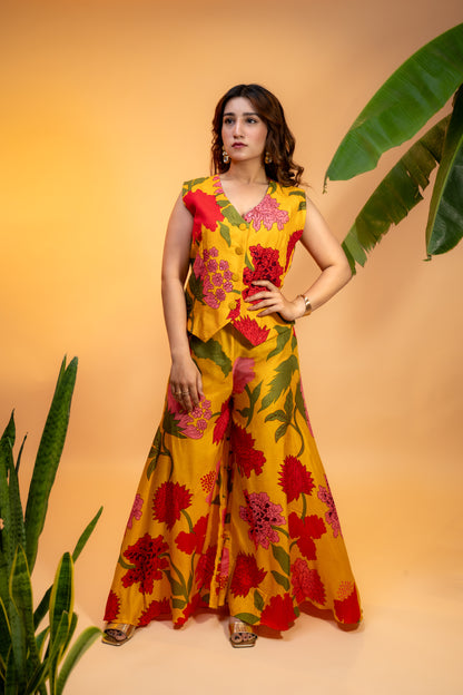 Yellow Floral Co-ord Set