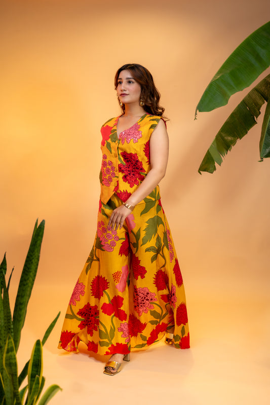Yellow Floral Co-ord Set