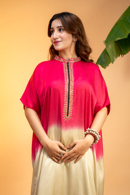 Ombre Italian Satin Kurta Set
